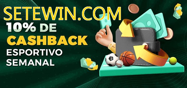 10% de bônus de cashback na SETEWIN.COM